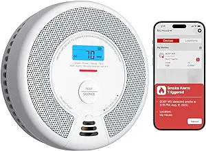 Photo 1 of X-Sense Smart Smoke Detector Carbon Monoxide Detector Combo with Replaceable Battery, Wi-Fi Smoke and Carbon Monoxide Detector with Cost-Free App Notifications, SC07-WX, 1-Pack