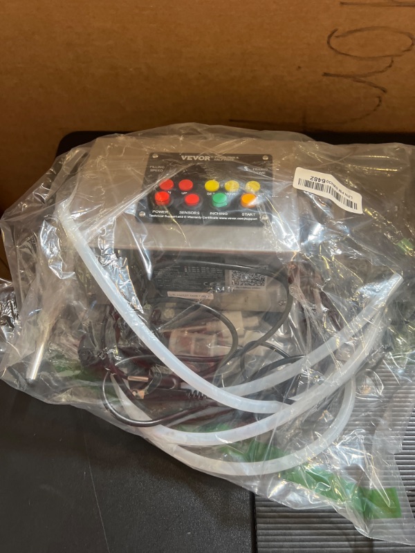 Photo 1 of VEVOR Liquid Filling Machine 10-4000ml, Automatic Bottle Filling Machine, Paste Flling Machine Digital Control for Milk, Water, Wine, Beverage, Soy Sauce, Vinegar, Alcohol (Single Nozzle) Single Nozzle 10-4000ml