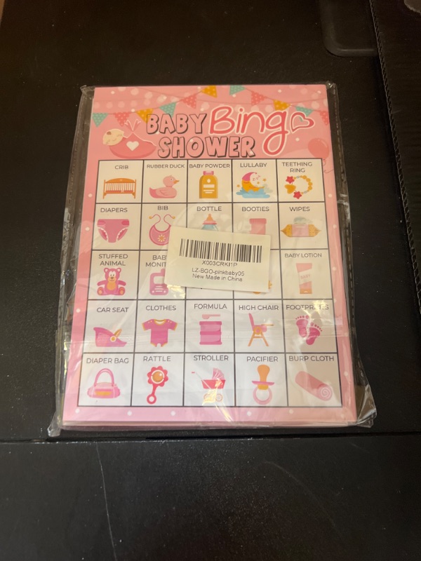 Photo 2 of Pink Baby Shower Bingo Game, Party Games with 24 Players, Family Activities, Bingo Cards for Kids School Classroom Party Supplies, Party Favors Gifts for Kids Young Adults, Adults, Toddlers - pink05