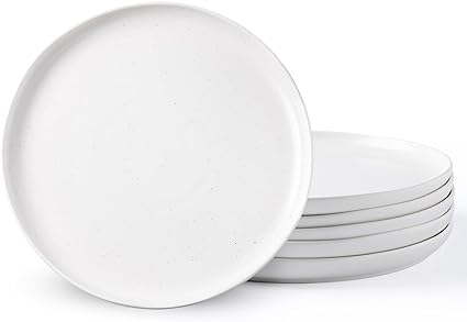 Photo 1 of AmorArc Dinner Plates Set of 6, Handcrafted Porcelain Wavy Rim 10.5 Inch Modern Ceramic Plates Set, Dinnerware Dishes for Kitchen-Microwave&Dishwasher Safe, Chip resistant-Matte Speckled White
Visit the AmorArc Store