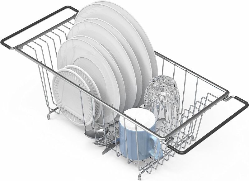 Photo 1 of 
Simple Houseware Over Sink Counter Top Dish Drainer Drying Rack, Chrome