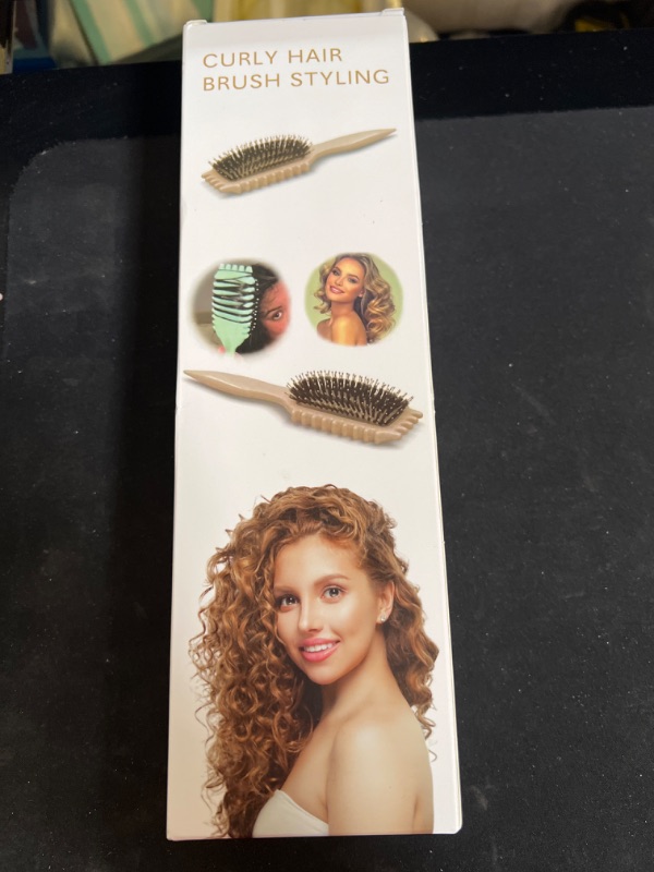 Photo 1 of Curl Defining Brush, Curly Hair Brush Curl Brush for Curly Hair, Curl with Prongs Define Styling Brush, Shaping and Defining Curls For Women Men Less Pulling and Curl Separation (Rose)
