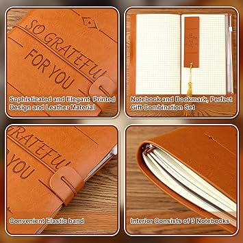 Photo 1 of  Employee Appreciation Gifts Set Thank You Gifts  Inspirational Leather Journal Notebook and Bookmark Appreciation Gifts for Women Men Coworker Employee Teacher Nurse