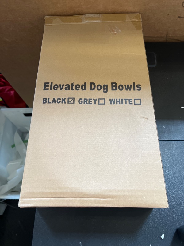 Photo 1 of Elevated Dog Bowls, Dog Feeder with 2 Stainless Steel Bowls &1 Slow Feeder Dog Bowls, 5 Heights Adjustable Raised Dog Bowls Stand for Medium Large Dogs, Dog Food Bowls with Non-Slip Feet