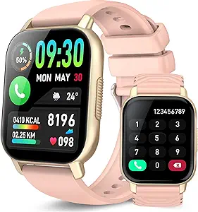 Photo 1 of Smart Watch (Answer/Make Call), 1.85" Smartwatch for Men Women, Fitness Activity Tracker with 112 Sport Modes, Heart Rate Sleep Monitor, IP68 Waterproof, Smart Watches Compatible with Android iOS Rose