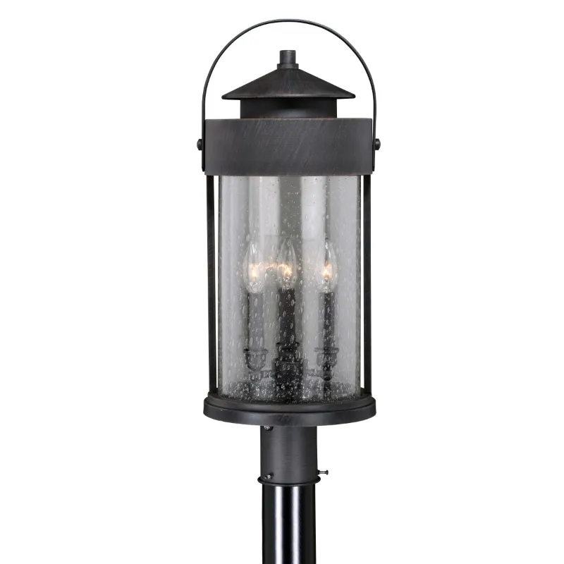 Photo 1 of 
Vaxcel Lighting Cumberland 3 Light 25" Tall Outdoor Single Head Post Light with A Glass Shade