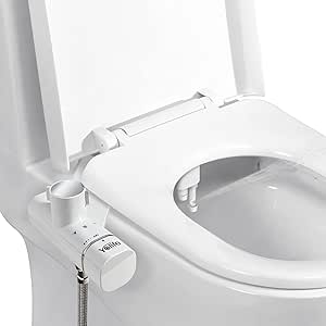 Photo 1 of Yolife Bidet, Ultra-Slim Bidet Attachment for Toilet with Non-Electric Self-Cleaning Double Nozzle (Rear/Female Cleaning), Adjustable Water Pressure (with 2 m Hose)