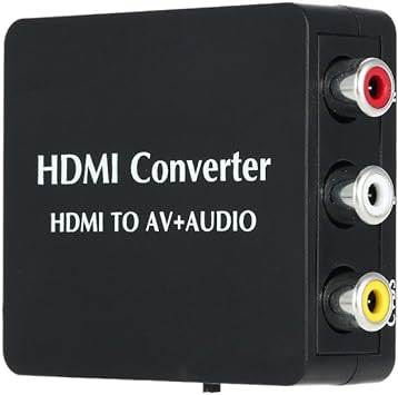 Photo 1 of Mini HDMI Converter HDMI to RCA Audio Video AV CVBS SPDIF Coaxial Adapter Converter Black