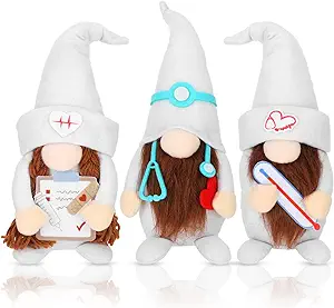 Photo 1 of 3 Pcs Nurse Office Decor Doctor Home Gnome Figurines Doctor Gnomes Ornaments Plush Swedish Nurse Gnome Figurine Home Decorations Table Hospital Nurse Office Gnomes Decor Gifts