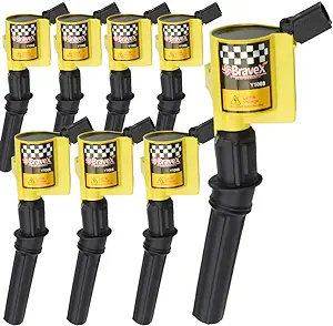 Photo 1 of High Performance Ignition Coil 8 Pack -Upgrade 15% More Energy For Ford F-150 F-250 F-350 4.6L 5.4L V8 CROWN VICTORIA EXPEDITION MUSTANG LINCOLN MERCURY Compatible & DG508 DG457 DG472 DG491 (YELLOW)