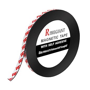 Photo 1 of Magnetic Tape - 1/2" x 32ft Strong Magnetic Strip Tape Rolls with 3m Adhesive Backing Tape Multipurpose Magnet Strip Flexible Rubber Magnetic Strips for Kitchen, Office, School, Etc.