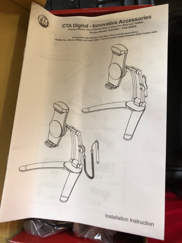 Photo 1 of CTA Digital PAD-KMS 2-in-1 Kitchen Mount Stand Installation Instruction