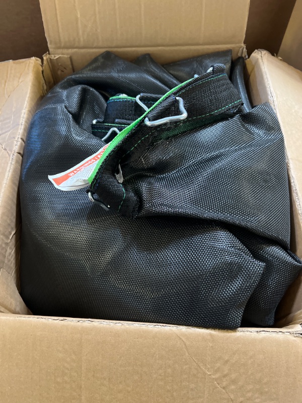 Photo 1 of JumpTastic Trampoline Mat Replacement, Fits 12 ft 14 ft 15ft Frame, with 72 or 96 V-Rings Fits 5.5 inch 6.5 inch 7 inch Spring, Reinforce, UV-Resistant, with Spring Hook and Gloves, Not Include Spring Only Fits 15 ft 96 6.5 inch Springs-161 inch Mat Only