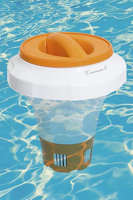 Photo 1 of Flowclear Floating Pool Chemical Dispenser with ChemGuard Glove