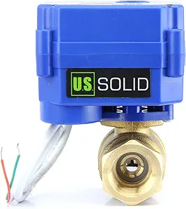 Photo 1 of Motorized Ball Valve- 3/4" Brass Ball Valve with Standard Port, 9-24V AC/DC and 2 Wire Auto Return Setup by U.S. Solid