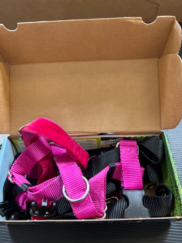 Photo 2 of 2 Hounds Design Freedom No Pull Dog Harness | Comfortable Control for Easy Walking |Adjustable Dog Harness and Leash Set | Small, Medium & Large Dogs | Made in USA | Solid Colors | 5/8" SM Rose SM (Chest 20"- 24") Rose