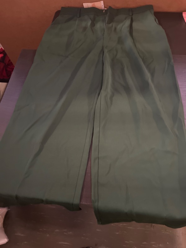 Photo 1 of LARGE DRESS PANTS    GREEN 