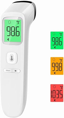 Photo 1 of No-Touch Thermometer for Adults and Kids, Digital Accurate Thermometer with Fever Alarm, 1 Second Fast Result, FSA Eligible, Easy to use, 2 in 1 Mode Health Care Thermometer