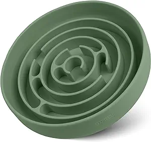 Photo 1 of Coomazy Slow Feeder Dog Bowls, Silicone Dog Bowl with Suction Cups, Slow Feeder & Non-Slip Design, Boredom and Anxiety Reducer, Suitable for All Breed Dogs, Avocado Green