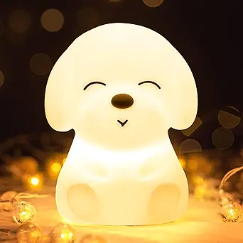 Photo 1 of Mubarek Night Light for Kids Lamp,16 Colors & Soft Silicone Kids Night Light Lamp,Dimmable+Rechargeable Toddler Night Light for Baby Nursery,Baby Night Light Nightlight for Kids Room, Dog Themed Gifts
