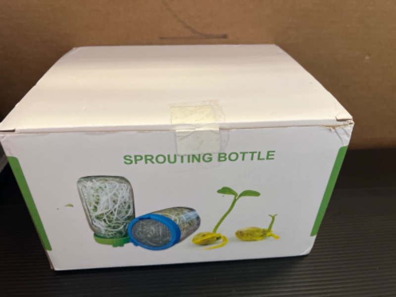 Photo 1 of Sprouting Jar Kit 2Pcs Large Wide Mouth Mason Jars With Screen Sprout Lid,Sprouting Jar Stand,Tray,Blackout Sleeves,-Seed Sprouting Kit For Growing Mung beans,Broccoli And So On