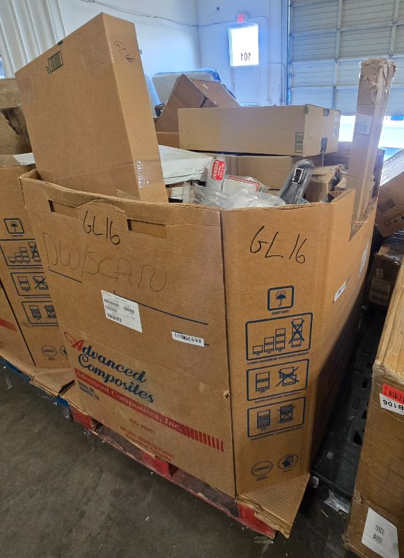 Photo 1 of WildFinds: Miscellaneous Large Gaylord 130+ Items - All Gaylord Sets Are Non Refundable - Items Are Slightly Used, New Items, Partial Sets, Not Tested, or Damaged But Still Useable - ** Will need truck for pickup *