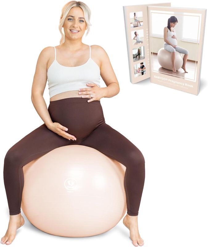 Photo 1 of BABYGO Birthing Ball - Pregnancy Yoga Labor & Exercise Ball & Book Set Trimester Targeting, Maternity Physio, Birth & Recovery Plan Included Anti Burst Eco Friendly