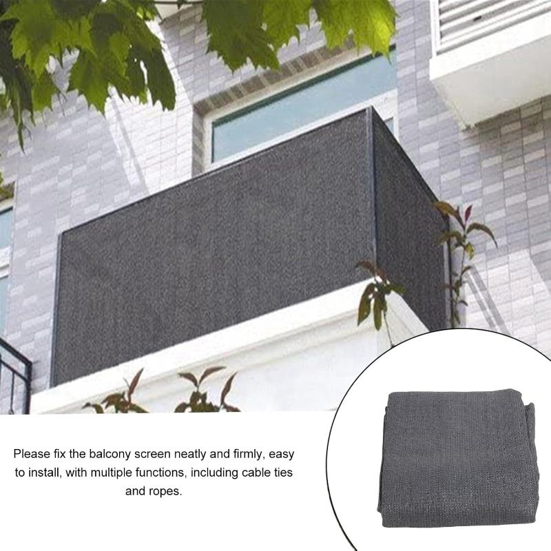 Photo 1 of Balcony Shade Veranda Shade Blackout Shade Sun Shade Balcony, Deck, Terrace, Swimming Pool, Porch, Fence, Garage, etc. (Dark Gray)