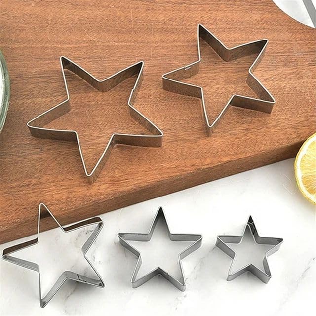 Photo 2 of 10Pcs Silver Star Cookie Cutters Set,Small Star Cookie Cutter,Six-Pointed Star Shape,Safety in Use,Star Fondant Cutter,Mini Star Cookie Cutter,Holiday Cookie Cutters Christmas Tools and Accessories