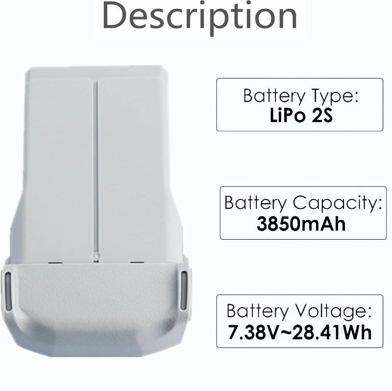 Photo 2 of Mini 3 PRO Intelligent Flight Battery Plus -3850mAh- Replace for Mini 3/Mini 3 Pro/Mini 4 Pro Battery Compatible with DJI Mini 3,Mini 3 Pro,Mini 4 Pro Drone