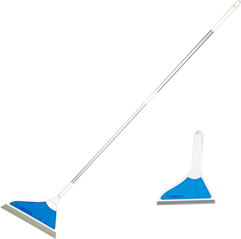 Photo 1 of Helio Air Broom 3 Piece Kit All Surface Sweeper and Squeegee for Wet and Dry Cleaning Dust, Dirt, Liquids, Pet Hair, Tile, Hardwood Floors, Carpet, Furniture, Windows, Shower Doors As Seen on TV