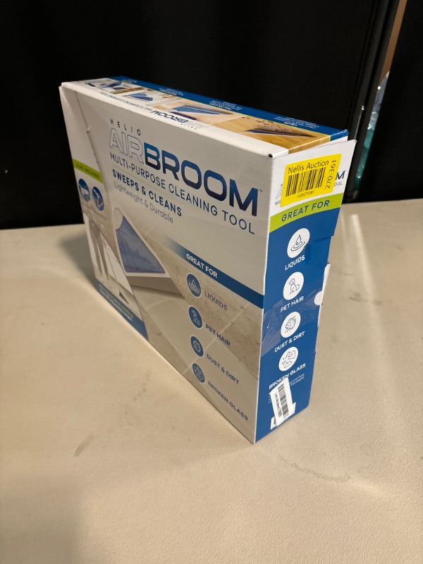 Photo 3 of Helio Air Broom 3 Piece Kit All Surface Sweeper and Squeegee for Wet and Dry Cleaning Dust, Dirt, Liquids, Pet Hair, Tile, Hardwood Floors, Carpet, Furniture, Windows, Shower Doors As Seen on TV