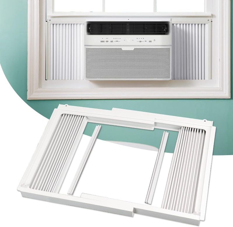 Photo 1 of Flehomo Window Air Conditioner Side Panels with Frame, Adjustable Insulation AC Side Panel for 8,000 BTU Window AC Unit, Frame Included