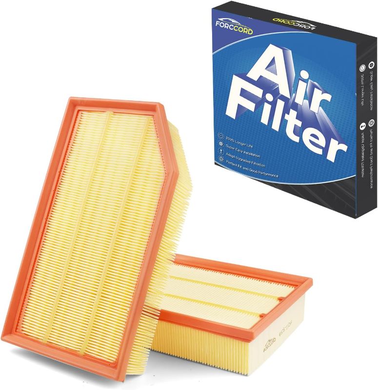 Photo 1 of 2-Pack Engine Air Filter Fits for Jeep Wrangler JL 2.0L/ 3.6L (2018-2025), Gladiator 3.6L (2020-2025) Air Filter Replacement for 68257030AA Wrangler Car Accessories