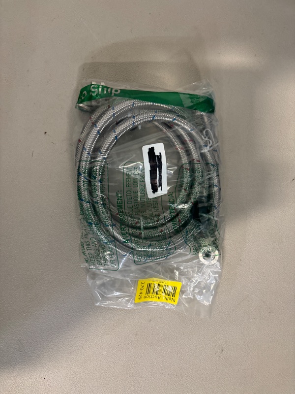 Photo 2 of Braided Stainless Steel Ice Maker Water Supply Hose - 6 Ft - Universal 1/4" Connectors from Kelaro