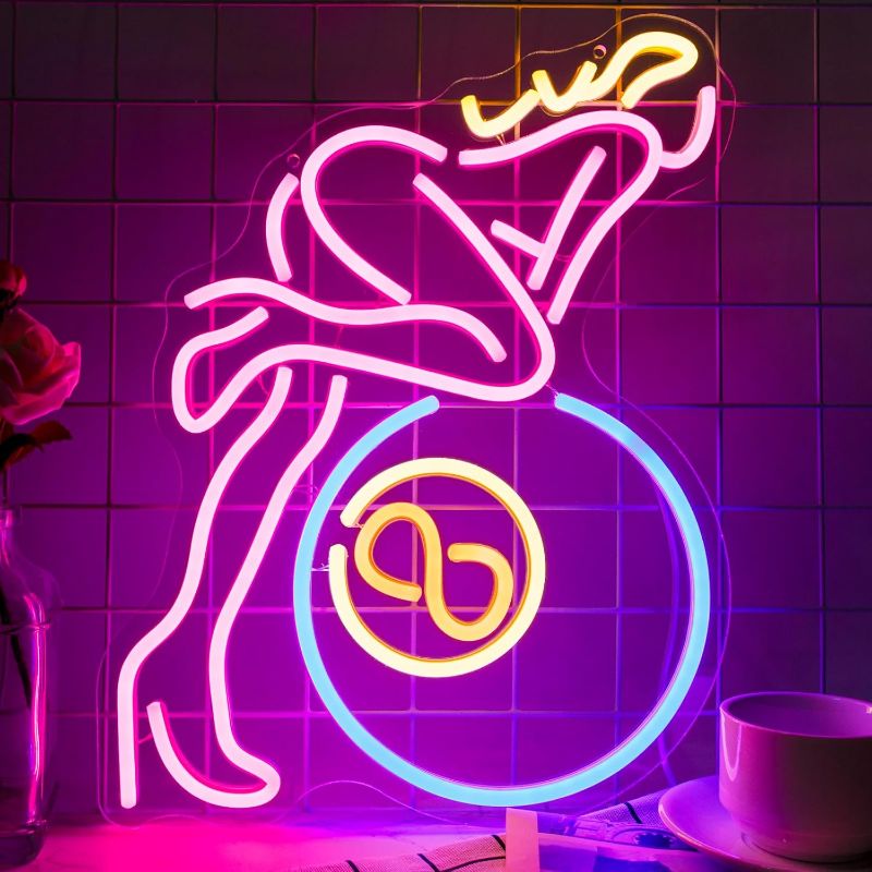 Photo 1 of 8 Man Cave Neon Sign Led Light for Wall Decor, Neon Lights for Business Sign Bar Pub Restaurant, Neon Led Light for Billiard Signs