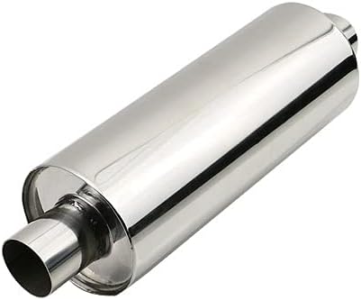 Photo 1 of 2 Inch Inlet/Outlet Exhaust Muffler, Universal Resonator with 16" Whole Length Straight Through Stainless Steel Welded On Resonator Muffler