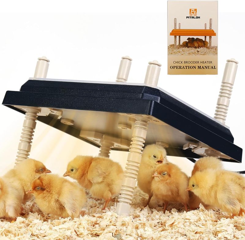 Photo 1 of Brooder Heater for Chicks: Chick Brooder Heating Plate with Easy- Cleaning Plate Poultry Coop Heater Chicks Warmer 10" x 10" for 15 Chicks Adjustable Height Brooding Heater 15 Watts