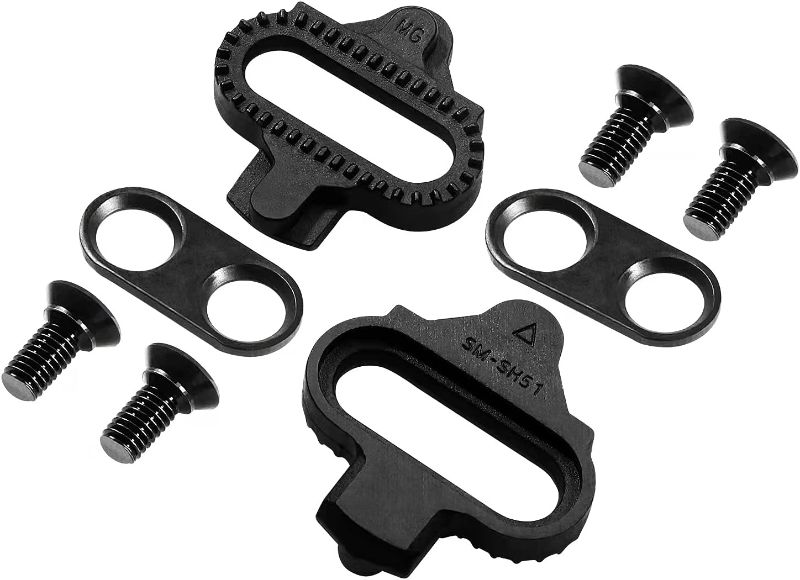 Photo 2 of Bike Cleats Compatible with Shimano SPD SH51 SH56 Cleats - Peloton Indoor Cycling Clips & Mountain MTB Bike Bicycle Cleat Clips Set