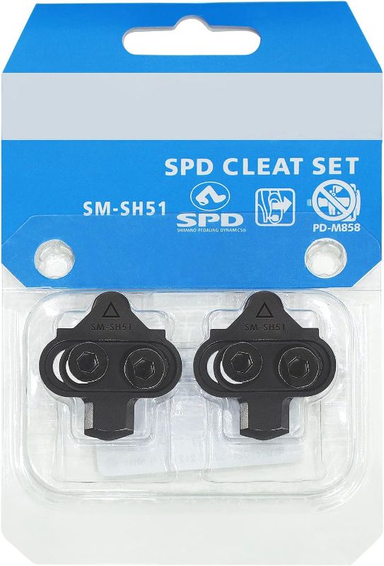 Photo 1 of Bike Cleats Compatible with Shimano SPD SH51 SH56 Cleats - Peloton Indoor Cycling Clips & Mountain MTB Bike Bicycle Cleat Clips Set