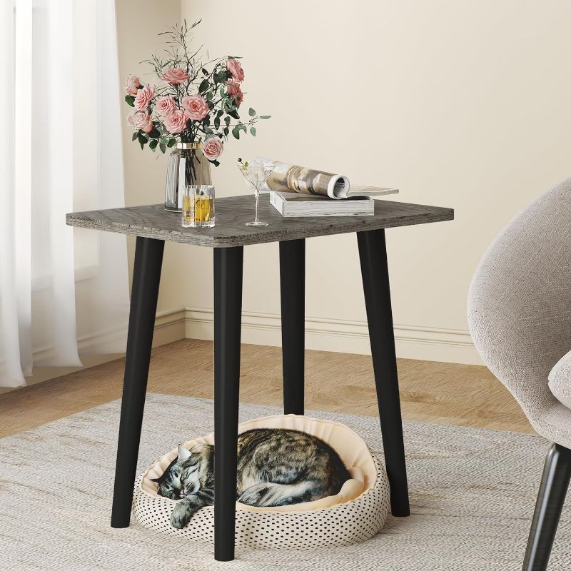 Photo 1 of Side Table, Small Table, Modern Home Decor Bedside Table for Living Room Bedroom Balcony Office,Easy to Assemble Grey