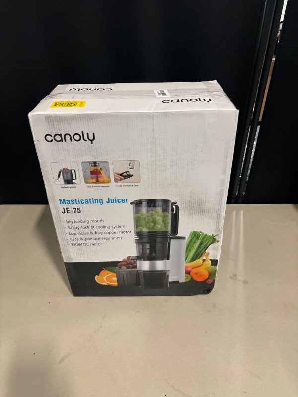 Photo 3 of Canoly Cold Press Juicer, 5.4" Extra Large Feed Chute Fit Whole Fruits & Vegetables, 350W Professional Slow Masticating Juicer Machines, Easy to Clean