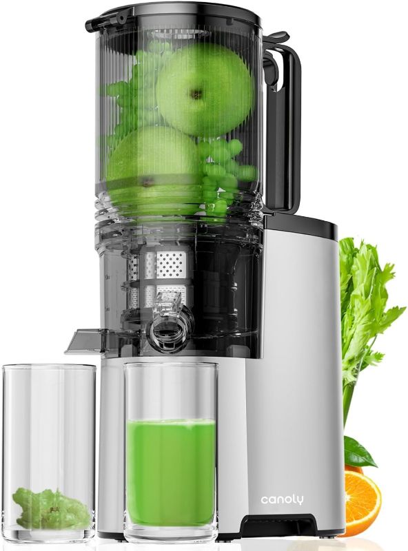 Photo 1 of Canoly Cold Press Juicer, 5.4" Extra Large Feed Chute Fit Whole Fruits & Vegetables, 350W Professional Slow Masticating Juicer Machines, Easy to Clean