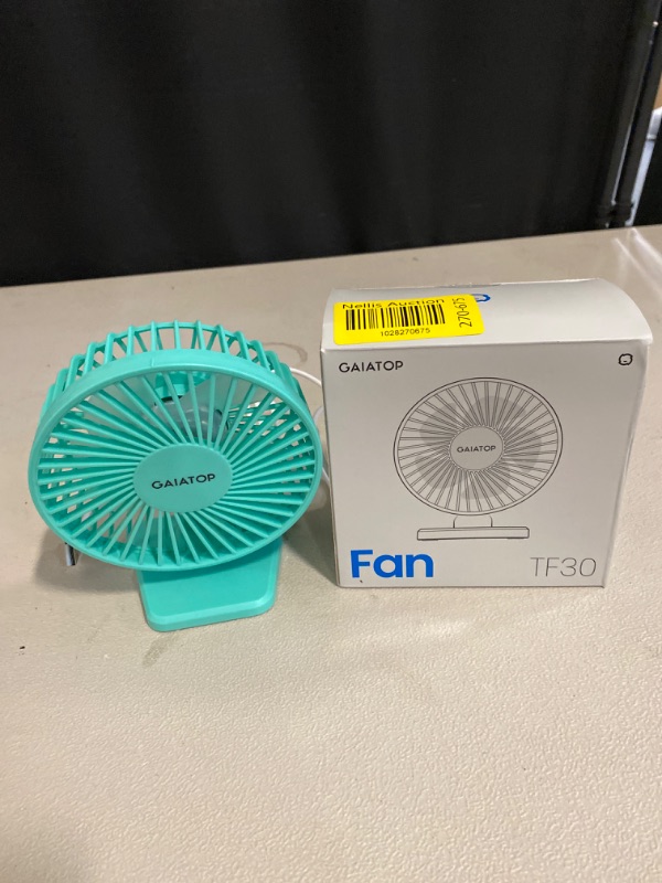 Photo 3 of Gaiatop USB Desk Fan, Small But Powerful, Portable Quiet 3 Speeds Wind Desktop Personal Fan, Adjustment Mini Fan Table Fan for Better Cooling, Home Office Car Indoor Outdoor(Green)