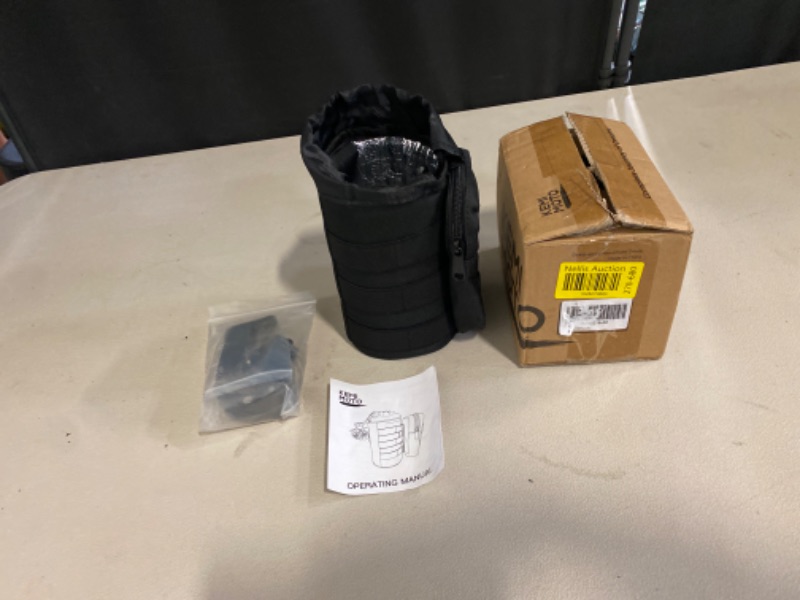 Photo 1 of KEMIMOTO Motorcycle Cup Holder, 32OZ Motorcycle Drink Holder with 0.6"-1.5" Alligator Clamp, ATV Cup Holder with Front Pocket for Motorcycle, ATV/UTV, Scooter, Boat, Kayak, Bike, Walker, Black