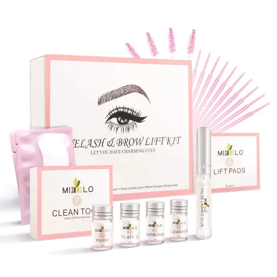 Photo 1 of Lash Lift Kit - 2 Pack, Professional Semi-Permanent Eyelash & Eyebrow Perm Kit, Effectually Lash Curling Tools Includes Eye Shields, Pads and Accessories Suitable for Salon and Home Use