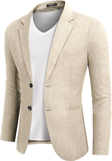 Photo 1 of COOFANDY Men's MEDIUM Blazer Casual Slim Fit Sport Coats Two Button Lightweight Suit Jacket