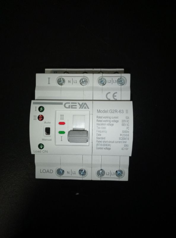 Photo 4 of GEYA Mini ATS Dual Power Automatic Transfer Switch Electrical Selector Switches Uninterrupted Power Din Rail(4Pole 63A AC110V)