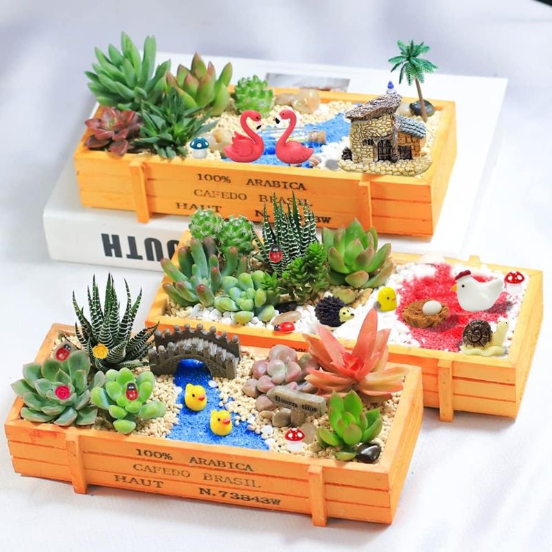 Photo 3 of Dracarys Fairy Garden Accessories 50 Pieces, Miniatures for Fairy Garden Fairy Garden Kit, Fairy Garden Animals, Miniature Figurines, Micro Landscape Ornaments Kit, Garden DIY Kit, Environmental Resin