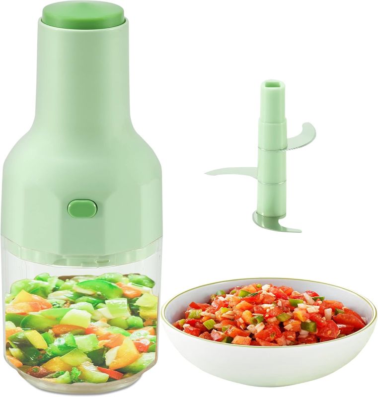 Photo 1 of ** FINAL SALE – SOLD AS IS **  Brieftons Express Manual Food Chopper: 2-Cup, Hand Chopper Vegetable Cutter to Chop Veggies, Fruits, Herbs, Garlic Onion Chopper for Salsa, Salad, Pesto, Hummus, Guacamole, Coleslaw, Indian Cooking